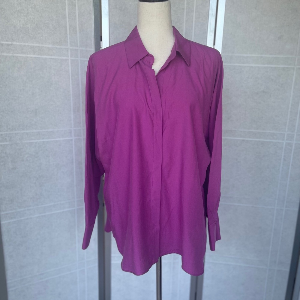 NWT Mango Purple Shirt sz 12